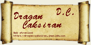 Dragan Čakširan vizit kartica